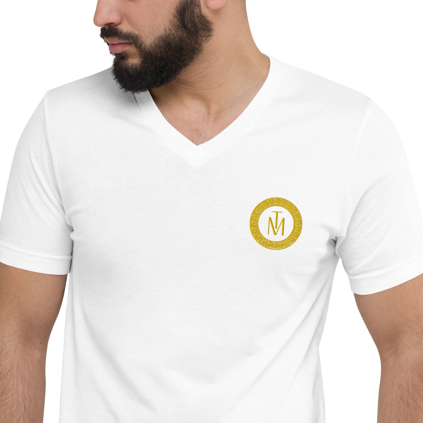 TM Greca Circle V-Neck T-Shirt