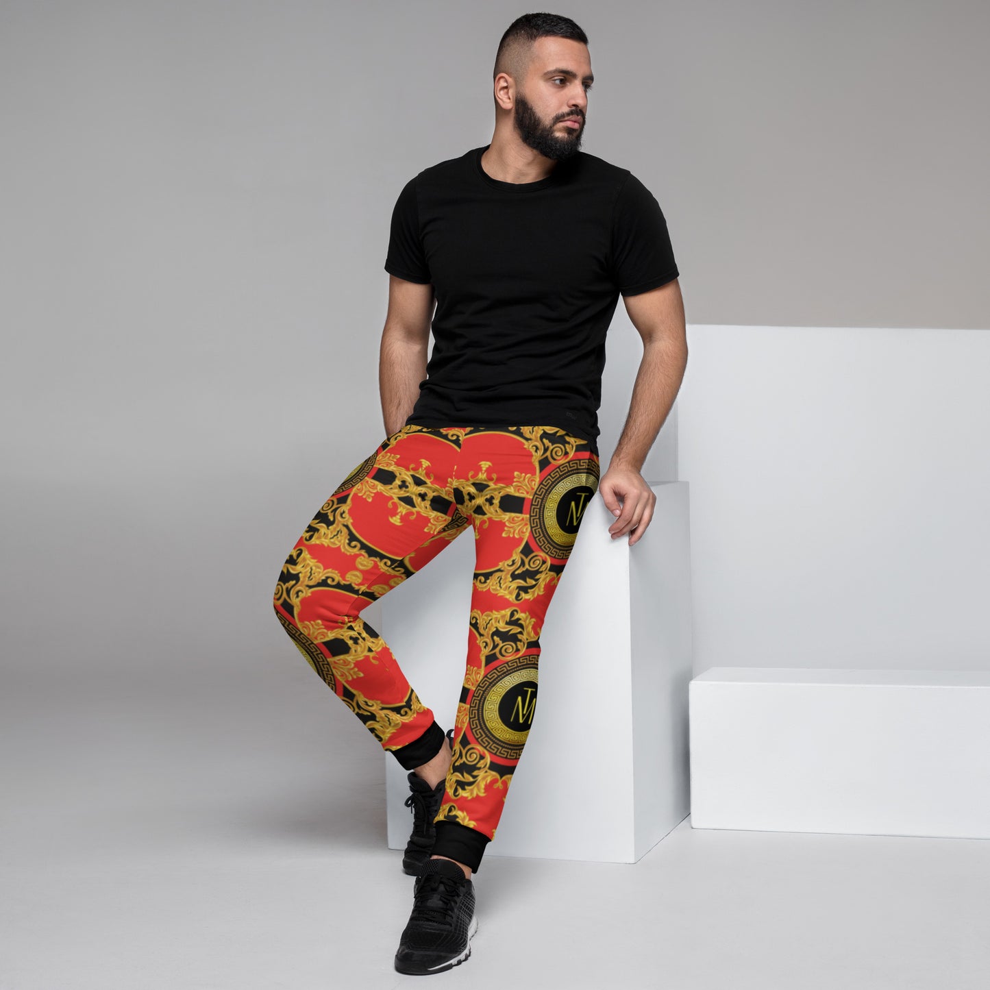 TM Greca Red Luxury Men's Joggers