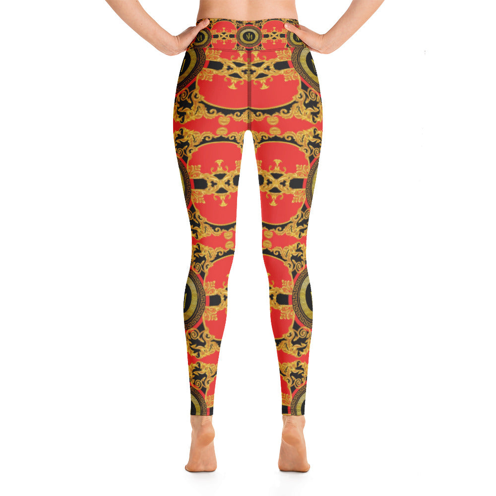 TM Greca Red Yoga Leggings