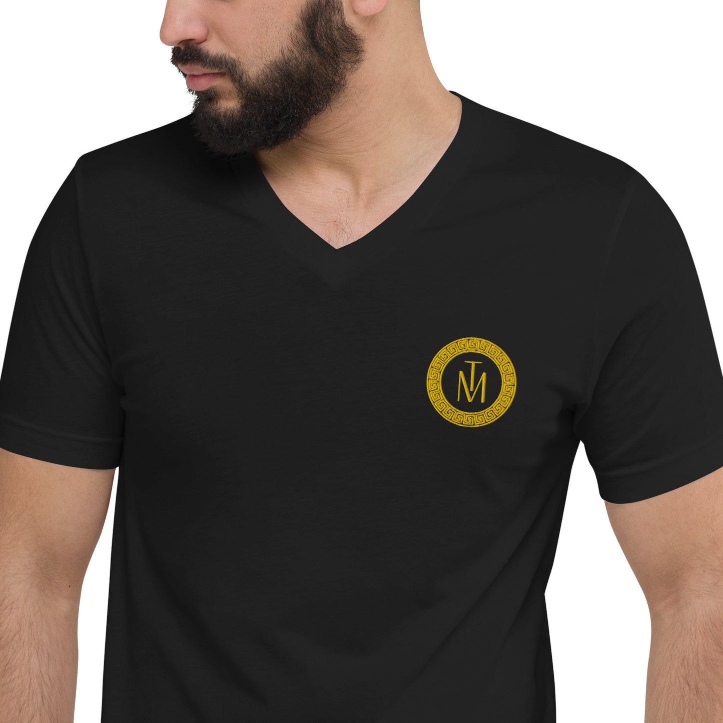 TM Greca Circle V-Neck T-Shirt