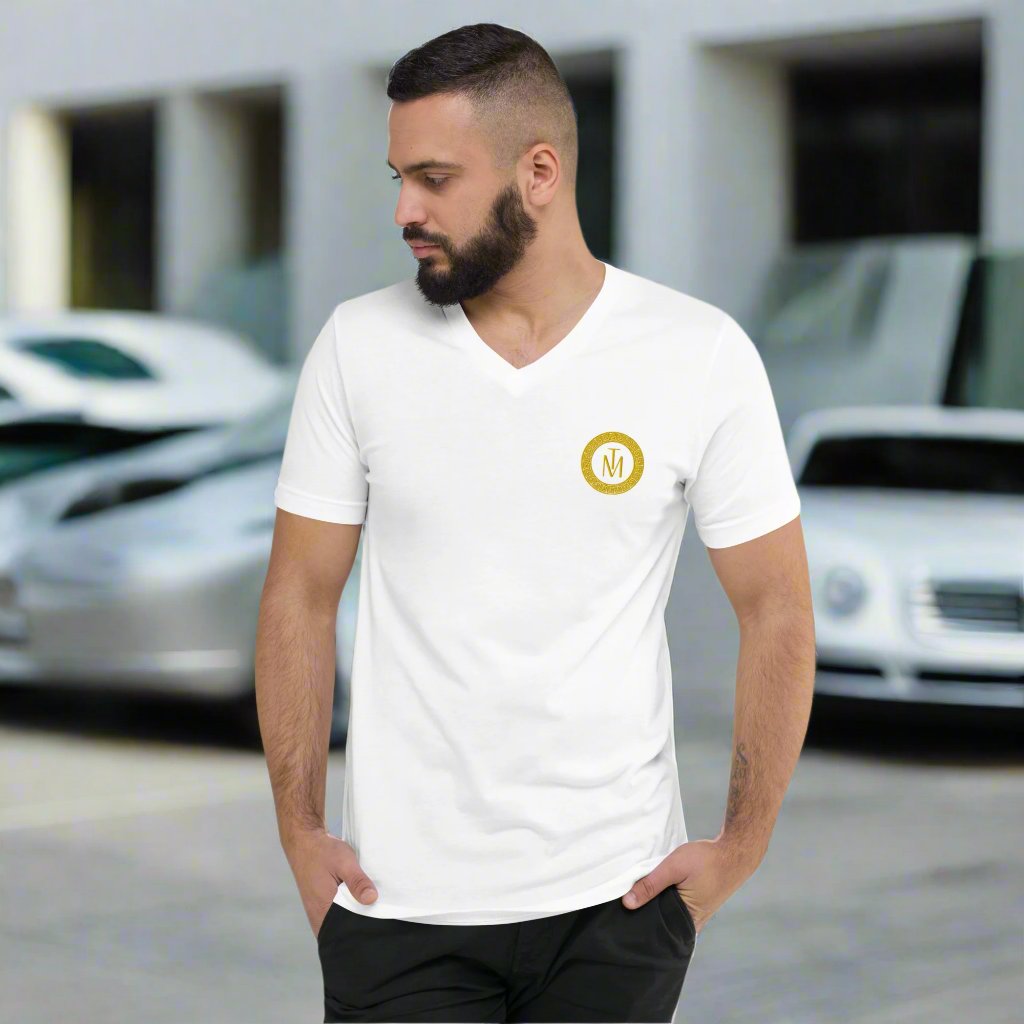 TM Greca Circle V-Neck T-Shirt