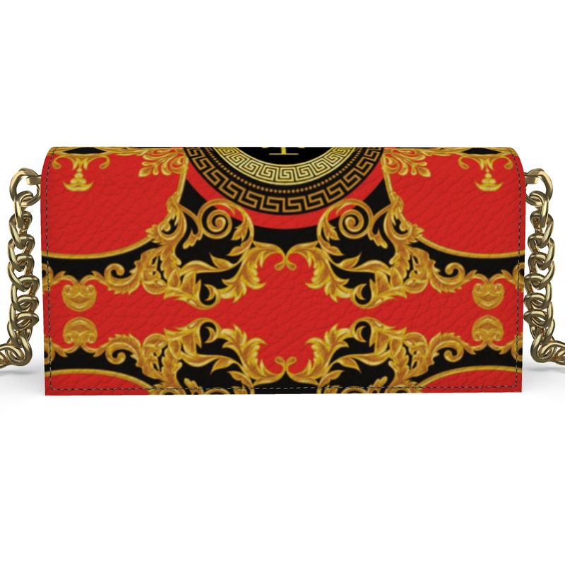 TM Greca Red Designer Kenway Evening Bag
