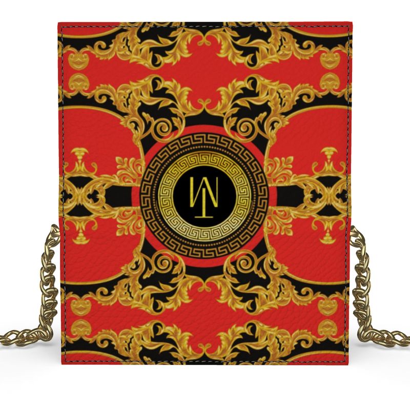 TM Greca Red Designer Kenway Evening Bag