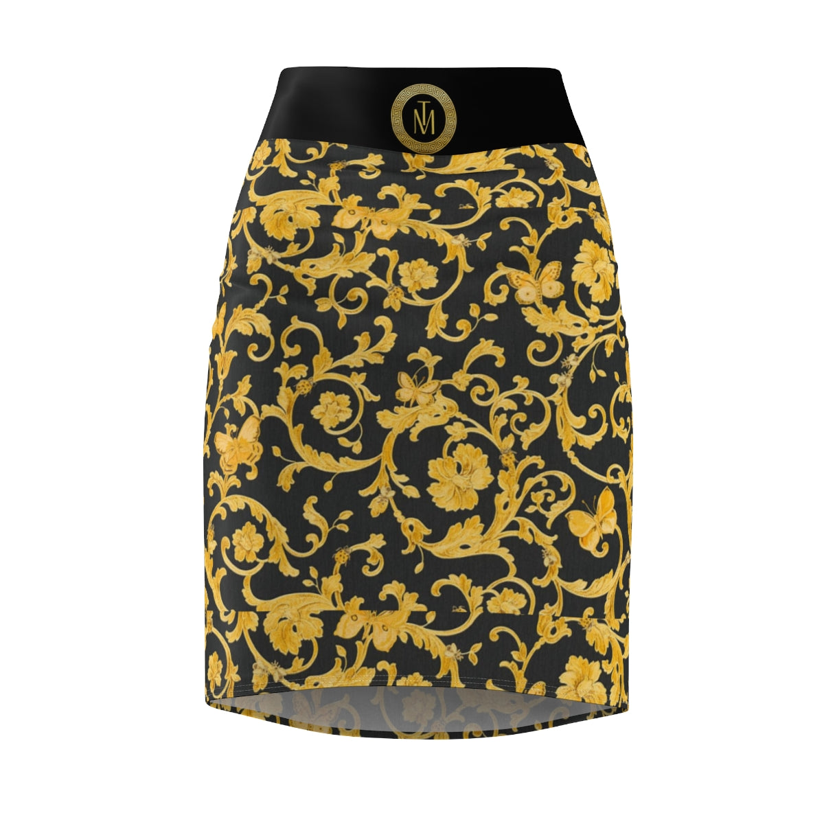 TM Greca Leaf Luxury Women's Pencil Skirt