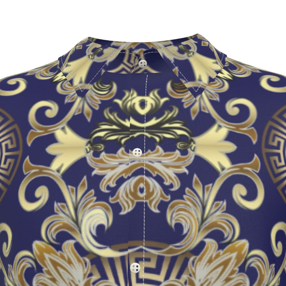 TM Greca Blue Smooth Short Sleeve Shirt