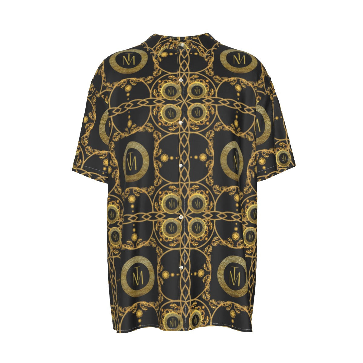 TM Men's Greca I Imi Silk Short-Sleeved Shirt