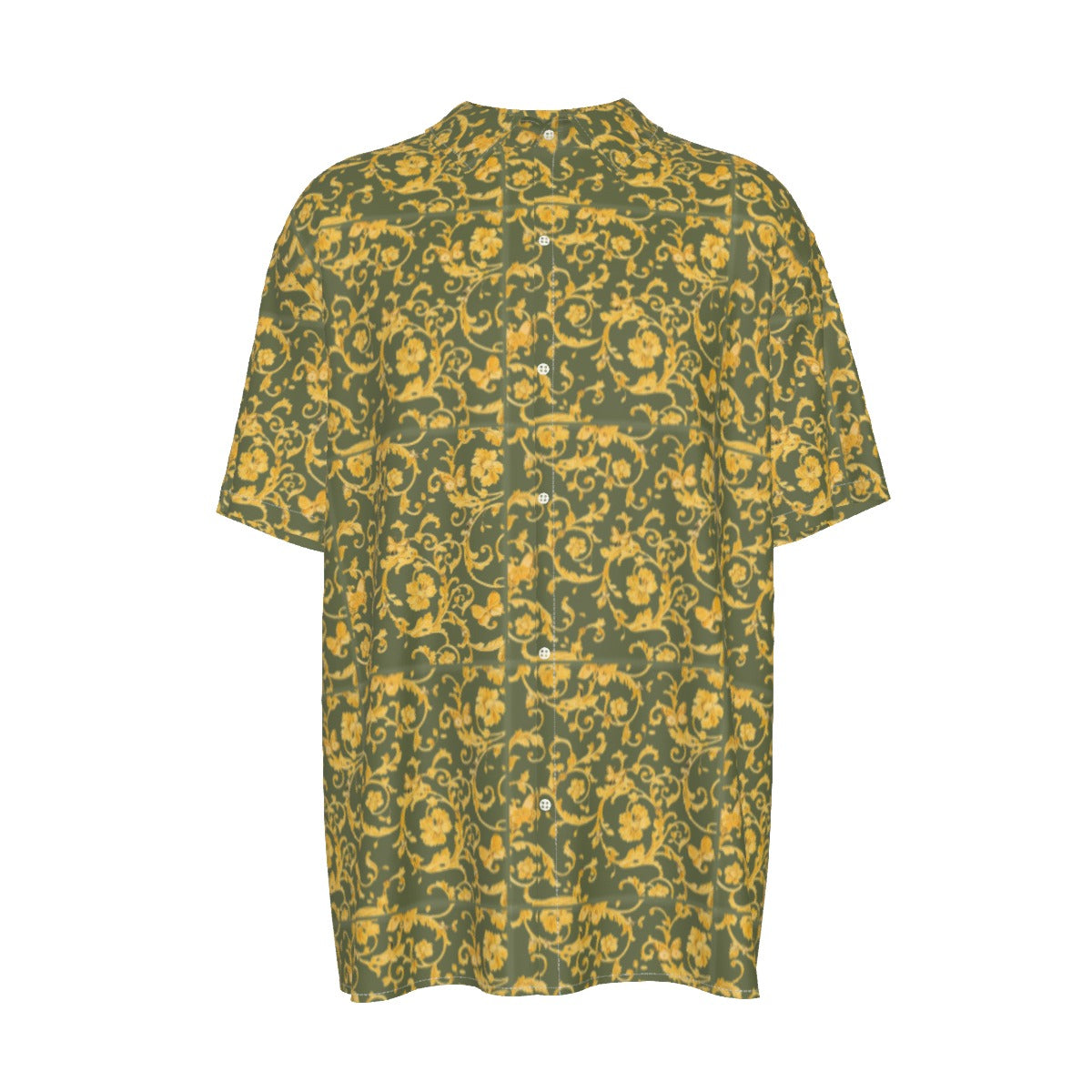TM Men's Greca Leaf Hunter Imi Silk Short-Sleeved Shirt