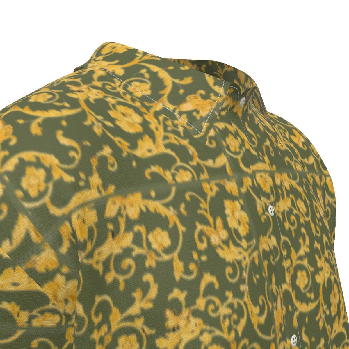 TM Men's Greca Leaf Hunter Imi Silk Short-Sleeved Shirt