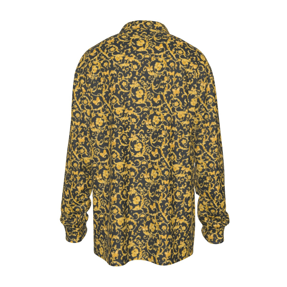 TM Men's Designer Greca Leaf Long-Sleeved Shirt