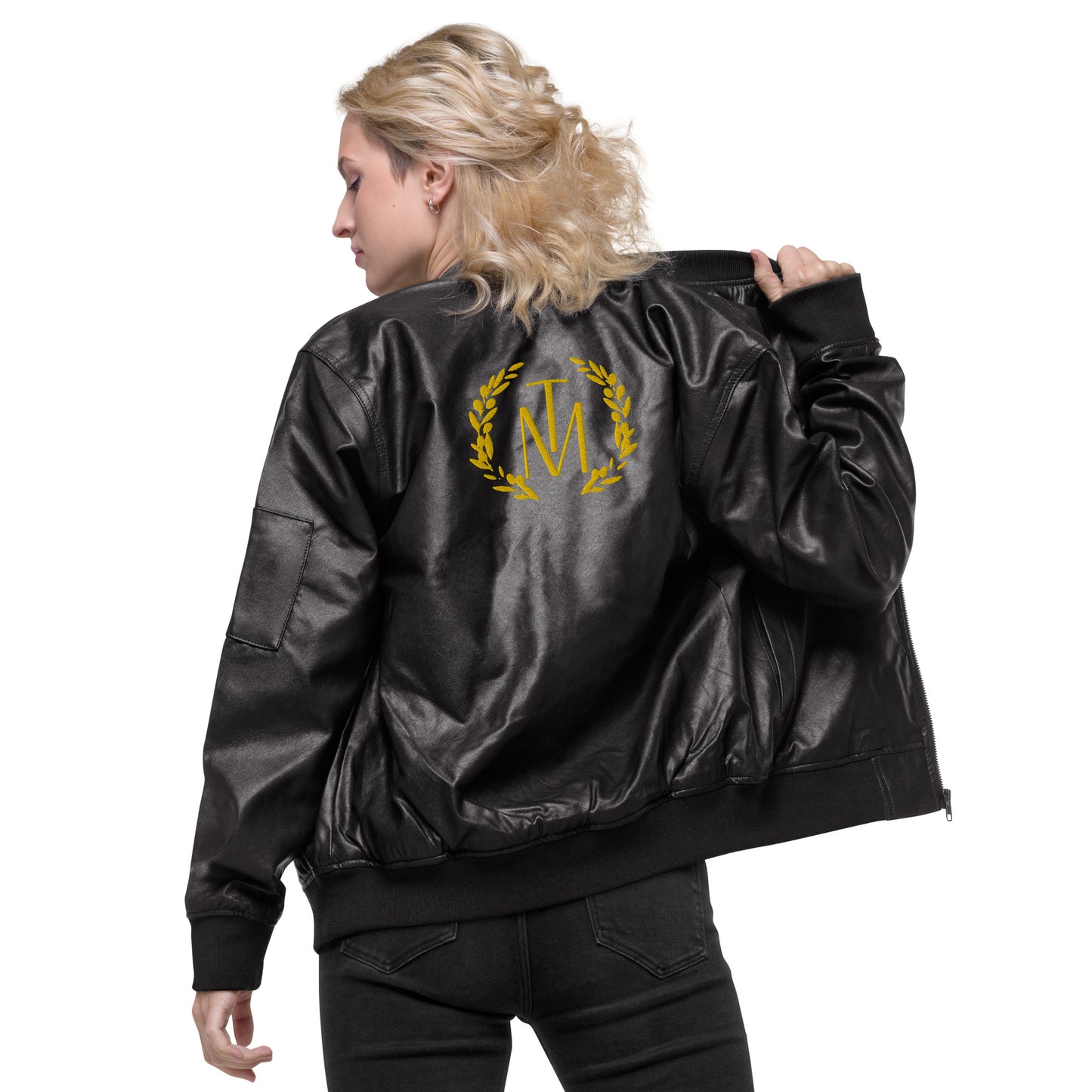 TM Leather Bomber Jacket