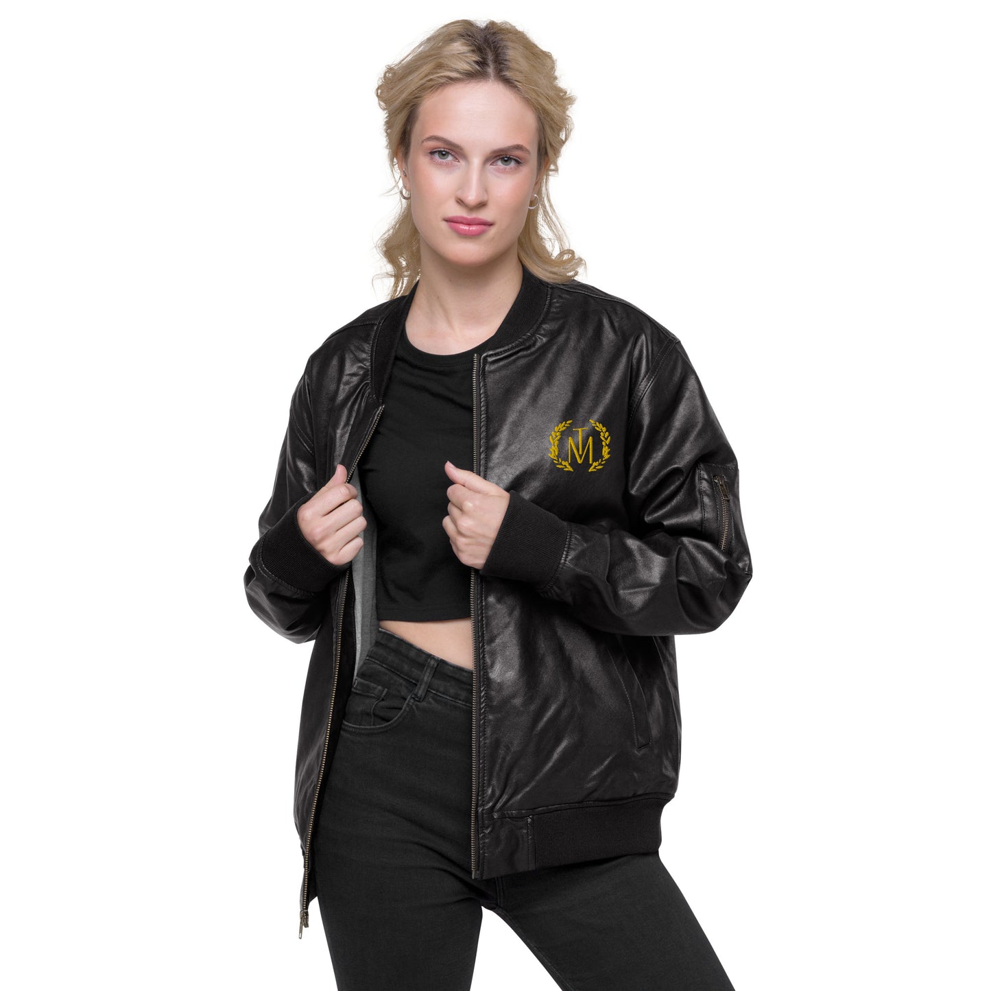 TM Leather Bomber Jacket