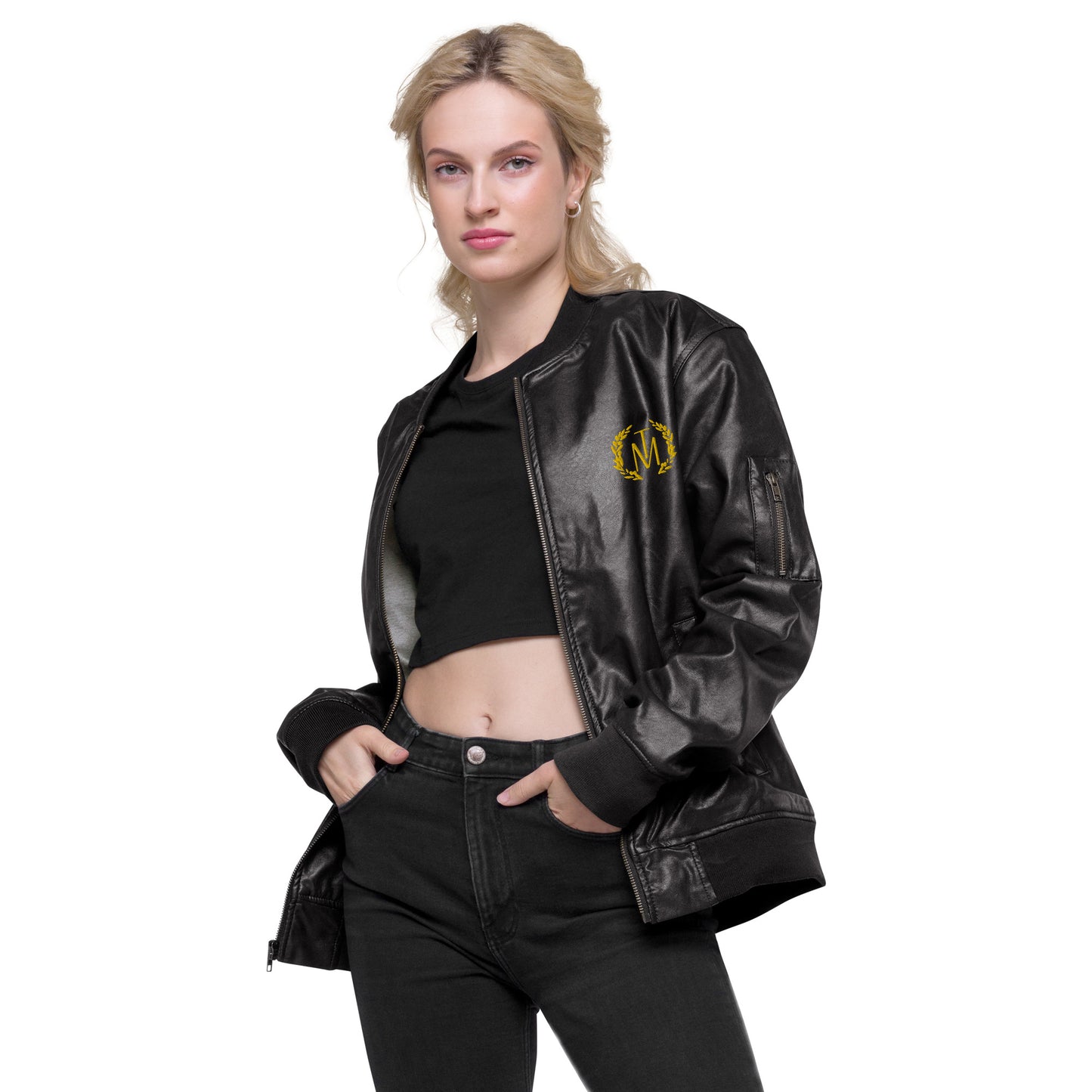 TM Leather Bomber Jacket