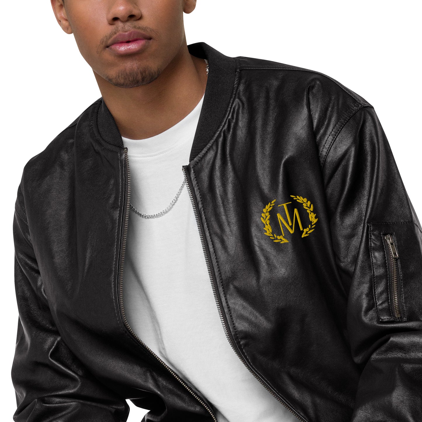TM Leather Bomber Jacket