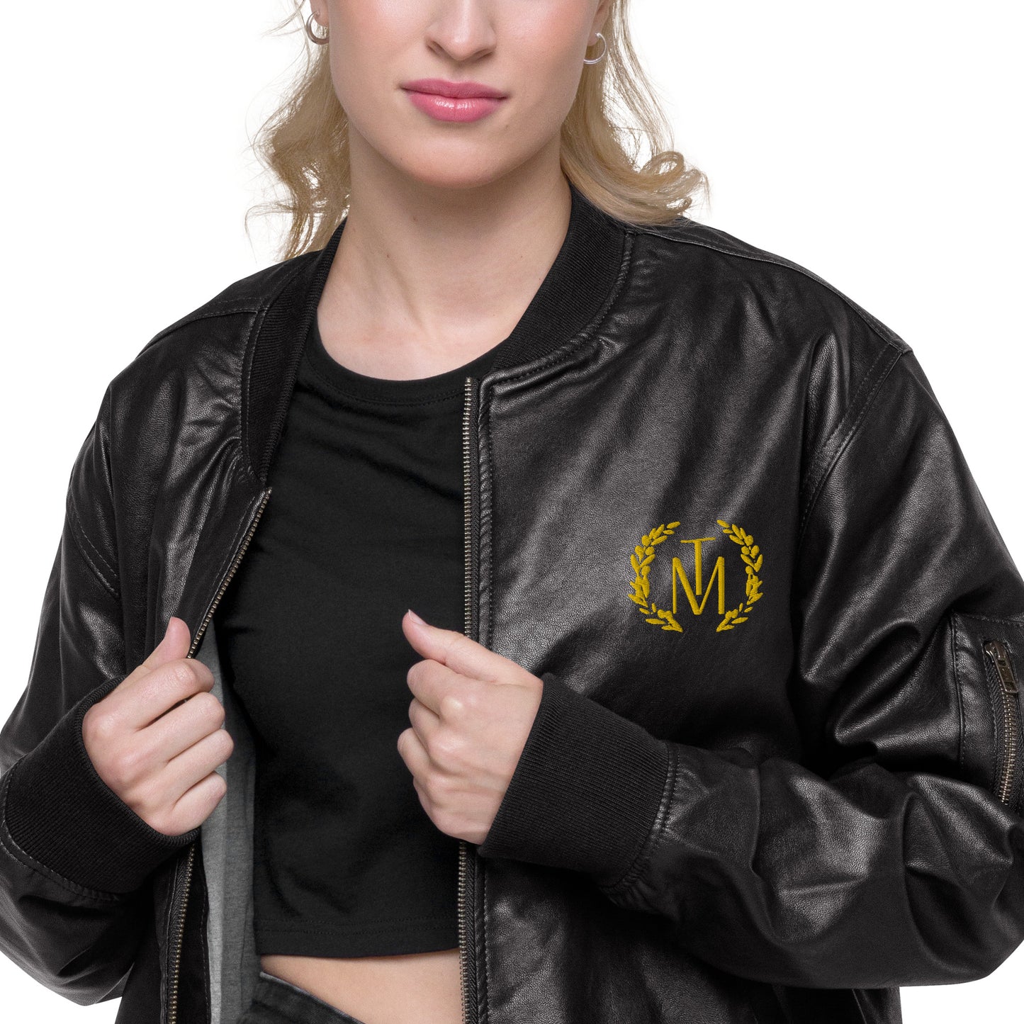 TM Leather Bomber Jacket