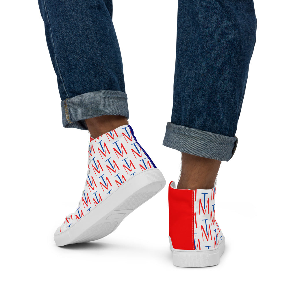 Shoes TM Men’s high top canvas Red/White/Blue